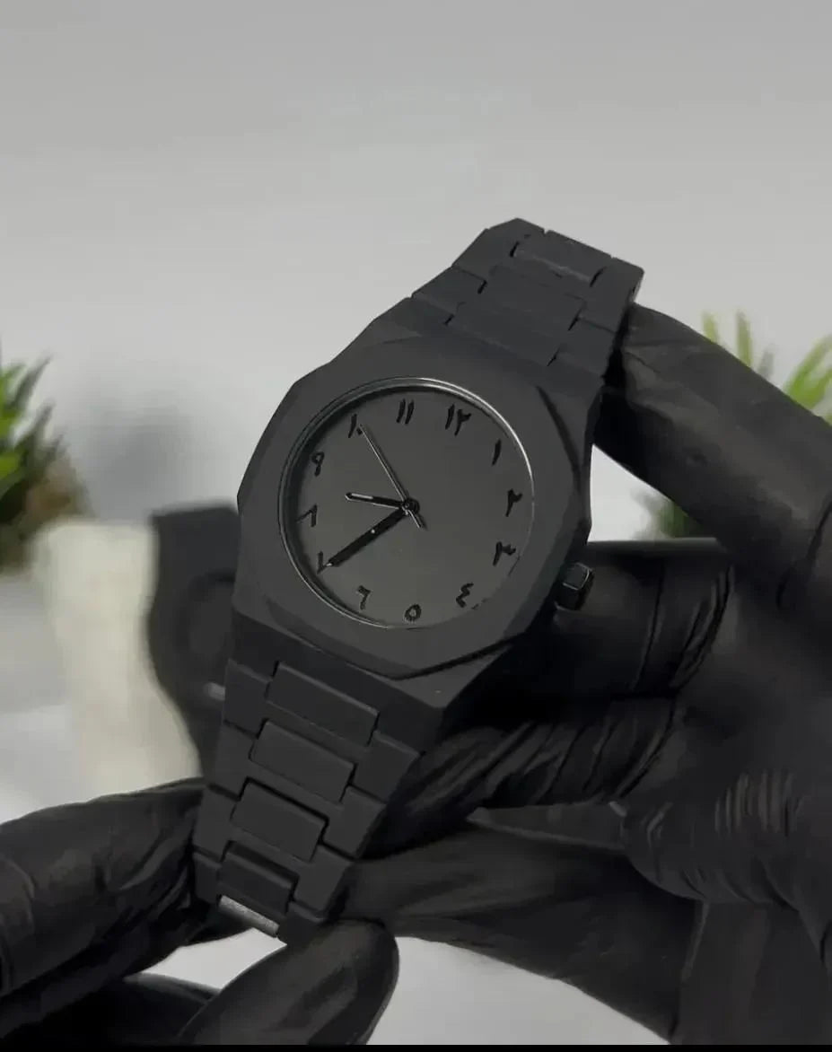 Men’s Black Carbon Fiber Analog Watch – Premium Imported Luxury Style