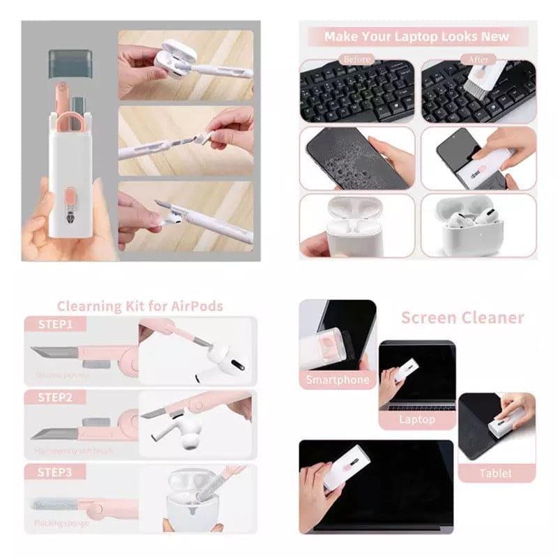 Multi-functional Cleaning Brush for Phones Keyboards Earbuds