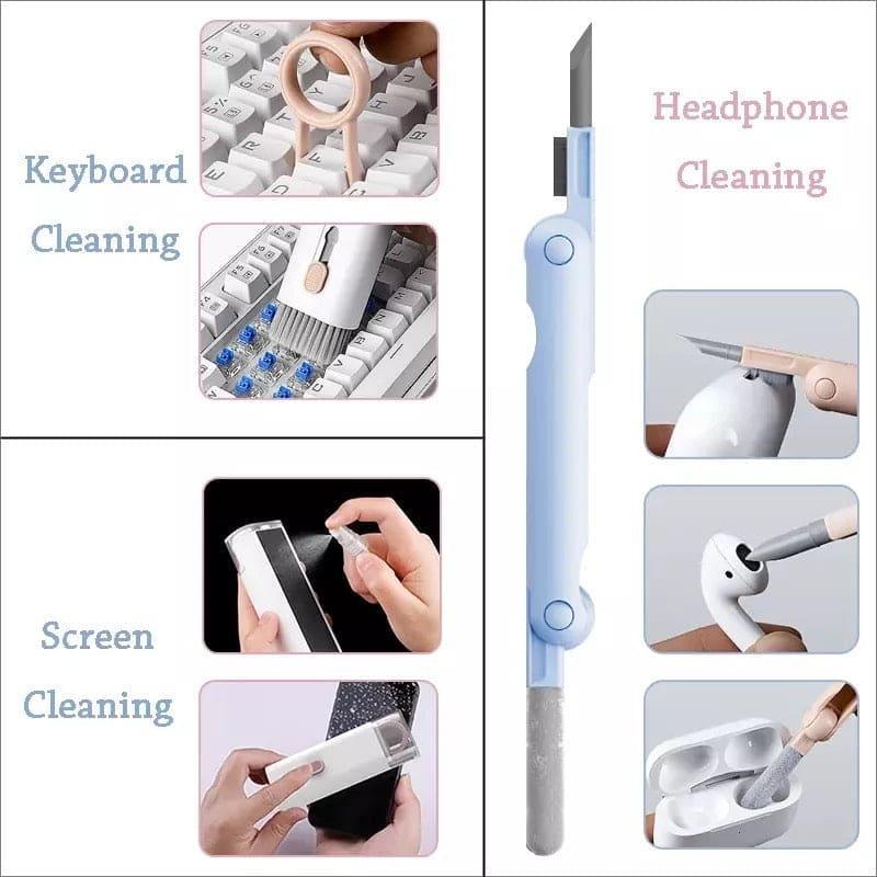 Multi-functional Cleaning Brush for Phones Keyboards Earbuds