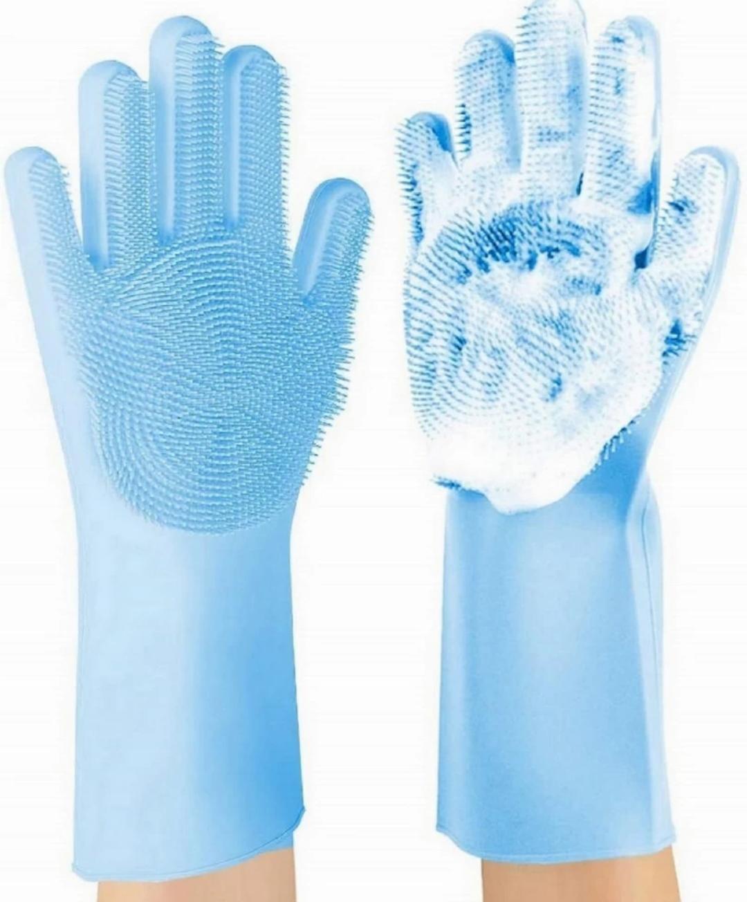 Silicone Dish Washing Gloves for Kitchen Cleaning