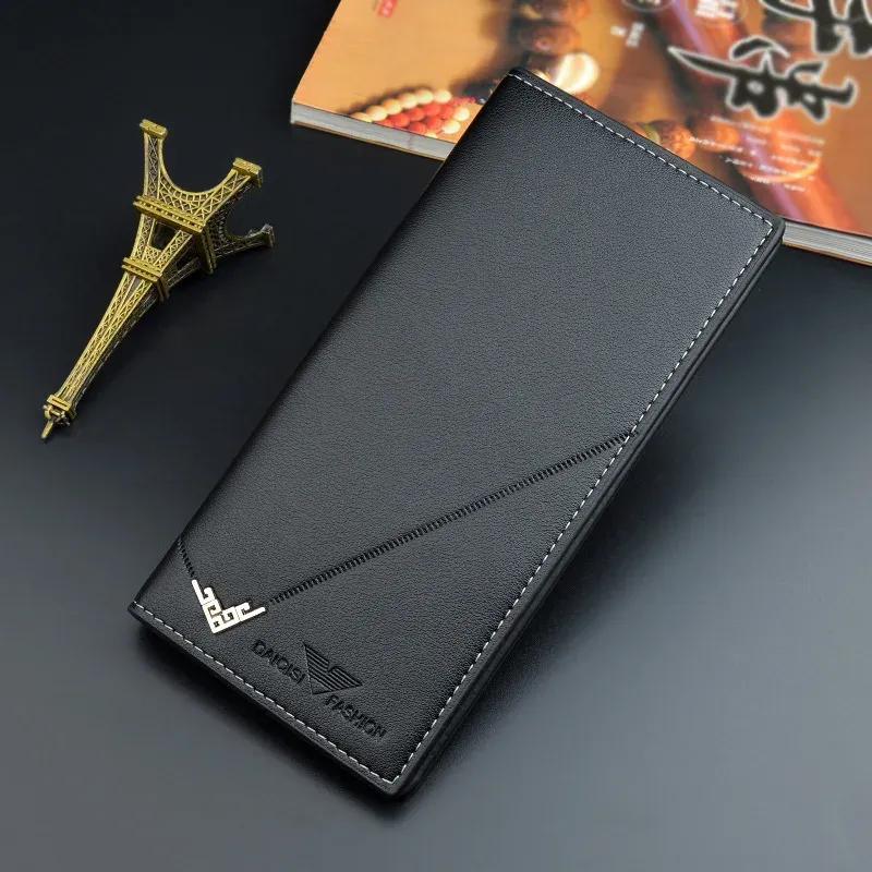 Men's Slim Wallet with 6 Card Pockets & Hidden Zipper Pocket