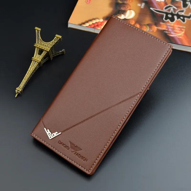 Men's Slim Wallet with 6 Card Pockets & Hidden Zipper Pocket