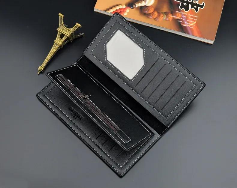 Men's Slim Wallet with 6 Card Pockets & Hidden Zipper Pocket