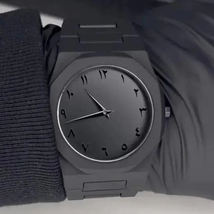 Men’s Black Carbon Fiber Analog Watch – Premium Imported Luxury Style